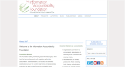 Desktop Screenshot of informationaccountability.org